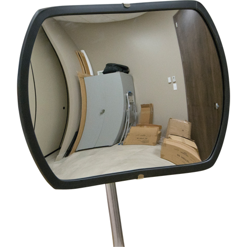 Roundtangular Convex Mirror with Telescopic Arm, 12" H x 18" W, Indoor/Outdoor Groupe Belzile Dickner