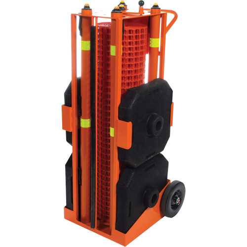 Portable Safety Zone, 100' L, Steel, Orange Groupe Belzile Dickner