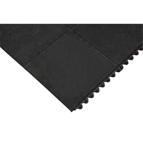 Tapis antifatigue, Lisse, 3' x 3' x 1/2", Noir, Caoutchouc naturel Groupe Belzile Dickner