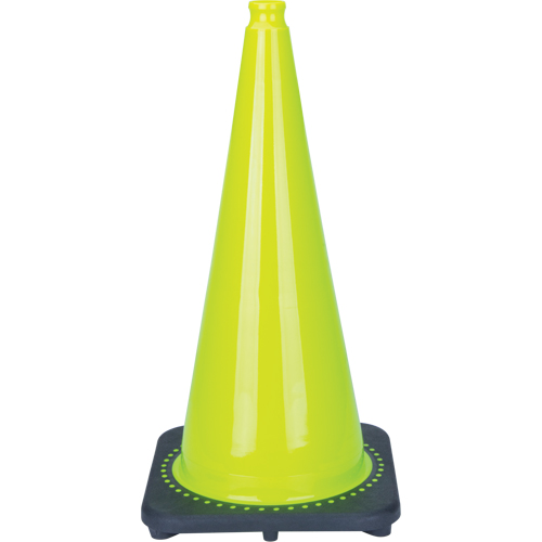 C&ocirc;ne de signalisation de premi&egrave;re qualit&eacute;, 28", Vert lime Groupe Belzile Dickner