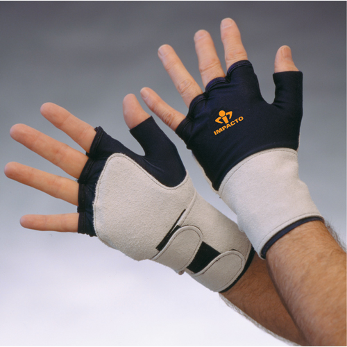 Anti-Impact Glove With Wrist Support, Medium, Grain Leather Palm, Slip-On Cuff Groupe Belzile Dickner