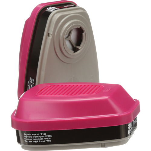 Cartouches pour respirateur s&eacute;rie 6000, Cartouche gaz/vapeur, Vapeurs organiques/P100 Groupe Belzile Dickner