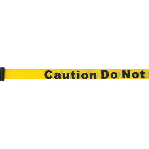 Tape Cassettes for Build-Your-Own Crowd Control Barriers, Caution Do Not Enter, 7', Yellow Tape Groupe Belzile Dickner