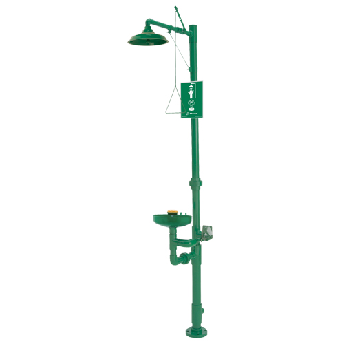 Combinaisons de douche oculaire/faciale & douche d'urgence, Socle Groupe Belzile Dickner