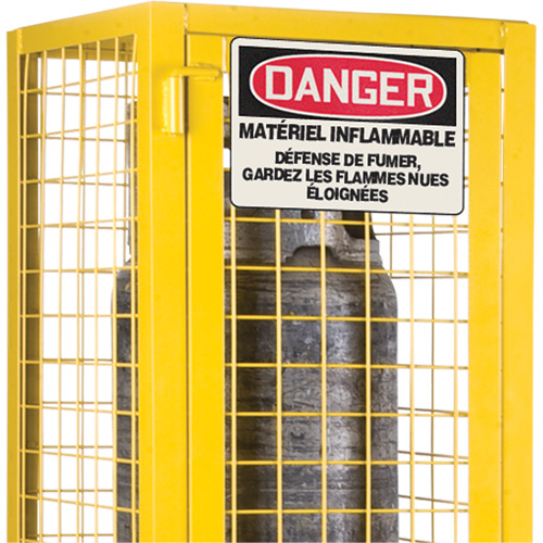 Armoire de s&eacute;curit&eacute; pour cylindres de gaz conforme aux normes de la CSA, nbre de bouteilles: 2, 17" , 17" , 69" , Jaune Groupe Belzile Dickner