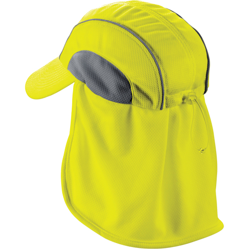Chapeaux de refroidissement avec voiles pour le cou Chill-Its 6650, Lime haute visibilit&eacute; Groupe Belzile Dickner