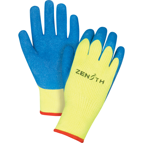 Gants haute visibilit&eacute; doubl&eacute;s d'acrylique & enduits de caoutchouc, 8/Moyen, R&ecirc;vetement Latex de caoutchouc, Calibre 7, Enveloppe en Tissu &eacute;ponge Groupe Belzile Dickner