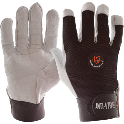 Gants antivibrations Air Glove, Taille Moyen, Paume Cuir perl&eacute; Groupe Belzile Dickner