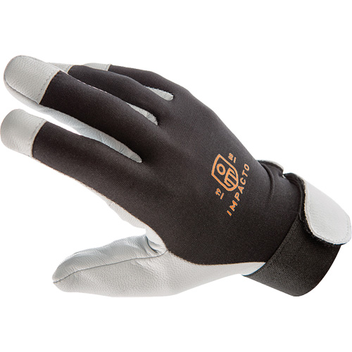 Gants antivibrations Air Glove, Taille Moyen, Paume Cuir perl&eacute; Groupe Belzile Dickner