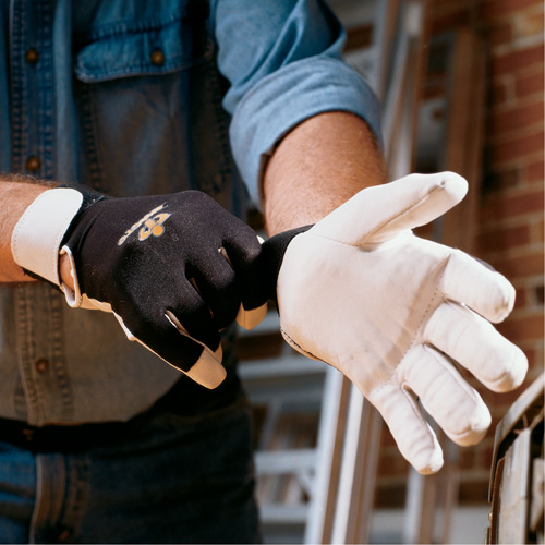 Gants antivibrations Air Glove, Taille Moyen, Paume Cuir perl&eacute; Groupe Belzile Dickner
