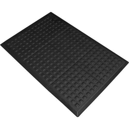 Tapis antifatigue Connect No 502 Rejuvenator pour poste de travail simple, Polyur&eacute;thane, 2' la c, 3' lo, 5/8" &eacute;paisseur, Noir Groupe Belzile Dickner