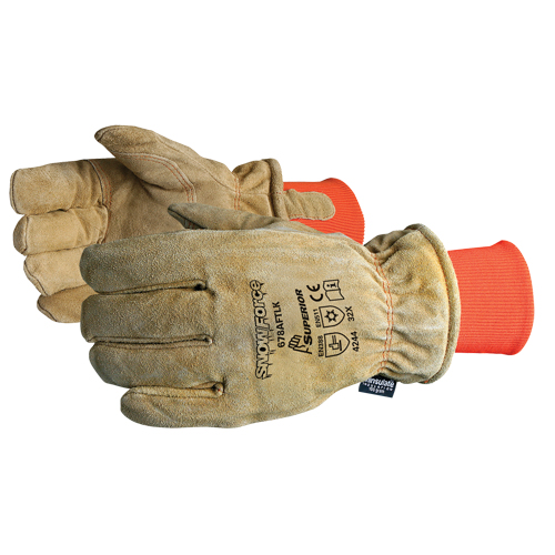 Gant brun SnowForce pour temp&eacute;ratures froides, Taille unique, Paume en Cuir fleur de vache, Doublure en Thinsulate Groupe Belzile Dickner
