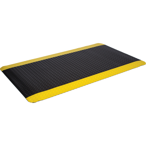 WD Deck Plate Mats, Diamond, 3' x 12' x 5/8", Black/Yellow, Sponge Groupe Belzile Dickner
