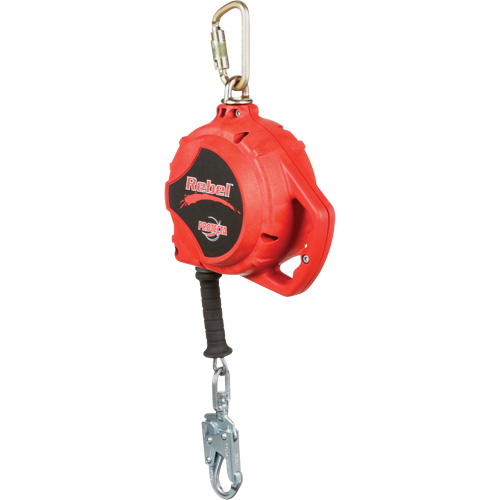 Rebel Self Retracting Lifeline, 33', Galvanized Steel, Swivel Groupe Belzile Dickner