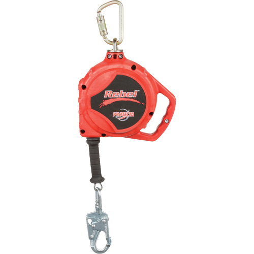 Rebel Self Retracting Lifeline, 33', Galvanized Steel, Swivel Groupe Belzile Dickner