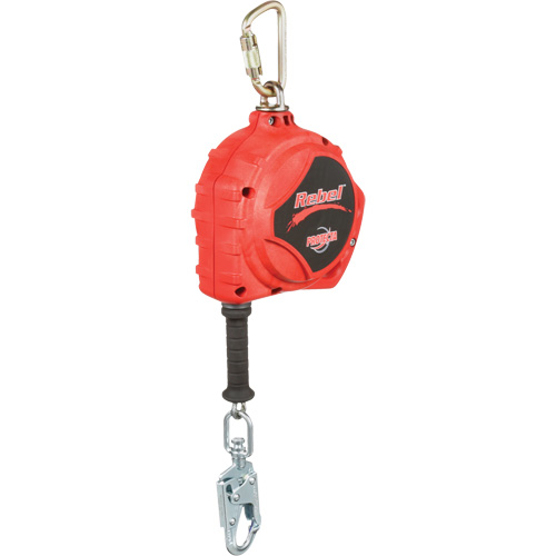 Rebel Self Retracting Lifeline, 33', Galvanized Steel, Swivel Groupe Belzile Dickner