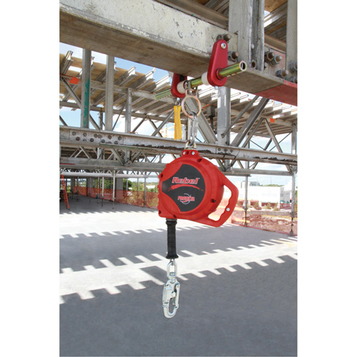 Rebel Self Retracting Lifeline, 33', Galvanized Steel, Swivel Groupe Belzile Dickner