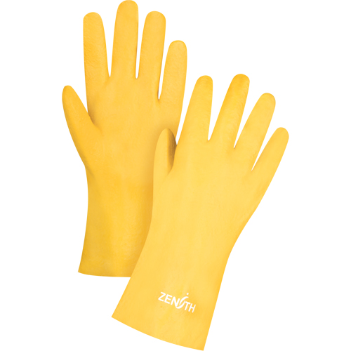 Gants &agrave; fini rugueux et r&eacute;sistants aux produits chimiques, Taille 9, 12" lo, PVC, Doublure en Interlock, 47-mil Groupe Belzile Dickner