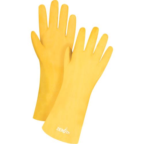 Gants &agrave; fini rugueux et r&eacute;sistants aux produits chimiques, Taille 9, 14" lo, PVC, Doublure en Interlock, 47-mil Groupe Belzile Dickner
