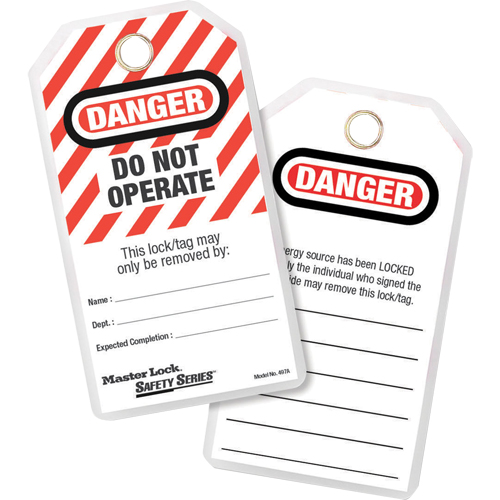 Lockout Tags, Plastic, 3-1/8" W x 6-1/2" H, English Groupe Belzile Dickner