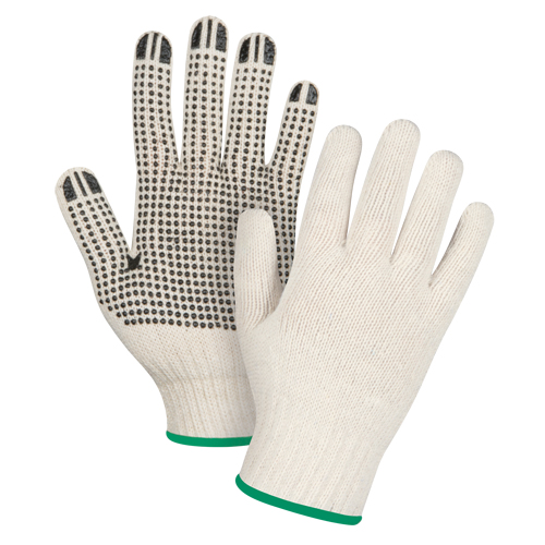 Lightweight Dotted String Knit Gloves, Poly/Cotton, Single Sided, 7 Gauge, Medium Groupe Belzile Dickner