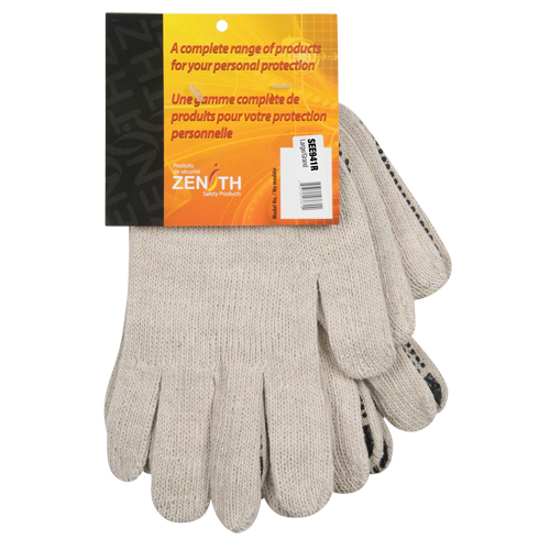Gants tricot&eacute;s de poids lourd, Poly/coton, Un c&ocirc;t&eacute;, Calibre 7, Grand Groupe Belzile Dickner