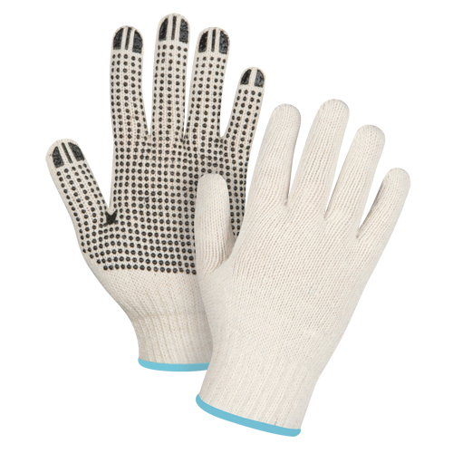Heavyweight Dotted String Knit Gloves, Poly/Cotton, Single Sided, 7 Gauge, X-Large Groupe Belzile Dickner
