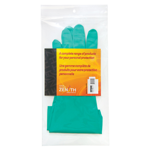 Diamond-Grip Chemical-Resistant Gloves, Size 10, 13" L, Nitrile, Flock-Lined Inner Lining, 13-mil Groupe Belzile Dickner