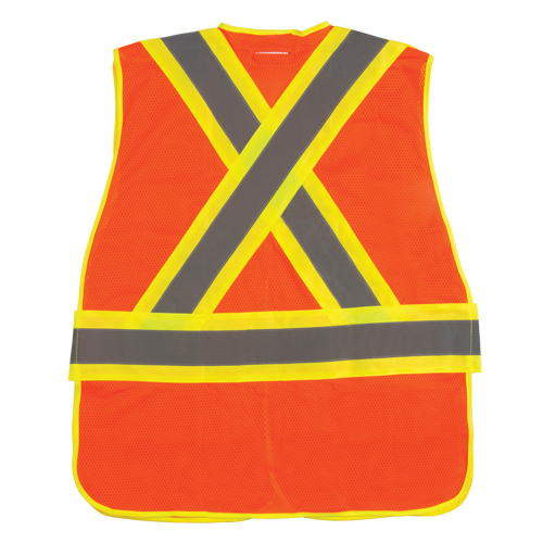 Surveyor's Safety Vest, High Visibility Orange, Large, Polyester Groupe Belzile Dickner