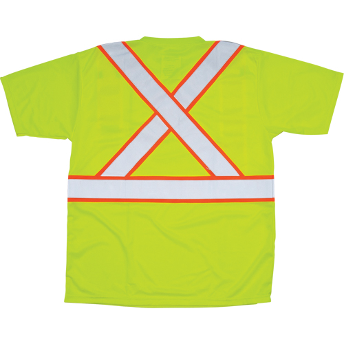 CSA Compliant T-Shirt, Polyester, Medium, High Visibility Lime-Yellow Groupe Belzile Dickner