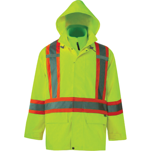 Vestes de s&eacute;curit&eacute; 3 en 1 Journeyman, Polyester, Jaune lime haute visibilit&eacute;, Petit Groupe Belzile Dickner