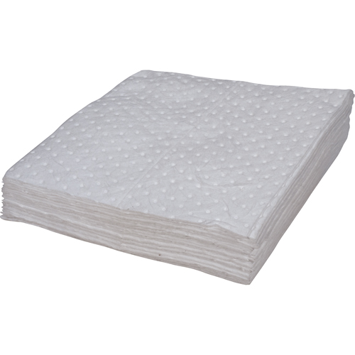 Feuilles absorbantes li&eacute;es de premi&egrave;re qualit&eacute;, Huile seulement, 15" x 17", 8 gal. d'absorption Groupe Belzile Dickner