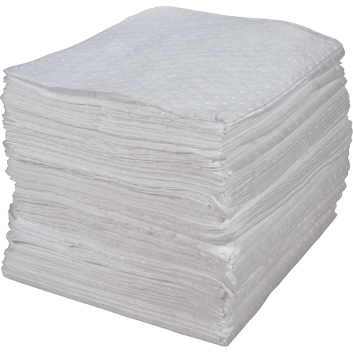 Premium Bonded Sorbent Pads, Oil Only, 15" x 17", 30 gal. Absorbancy Groupe Belzile Dickner