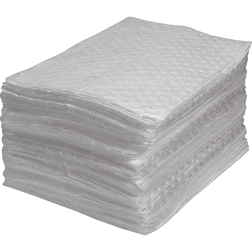 Premium Fine Fibre Sorbent Pads, Oil Only, 15" x 17", 30 gal. Absorbancy Groupe Belzile Dickner