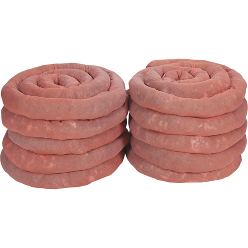 Remblais tubulaires absorbants, Mati&egrave;res dangereuses, Absorption 45 gal., 3" la x 10' lo, Pqt de 10 Groupe Belzile Dickner