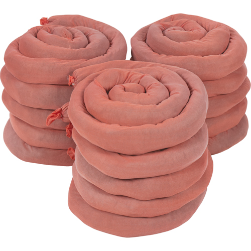 Remblais tubulaires absorbants, Mati&egrave;res dangereuses, Absorption 50 gal., 3" la x 8' lo, Pqt de 15 Groupe Belzile Dickner