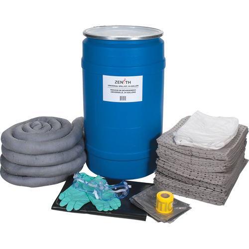 Trousse de d&eacute;versements &agrave; grande capacit&eacute;, Universel, Baril, Absorbance de 30 gal. US Groupe Belzile Dickner