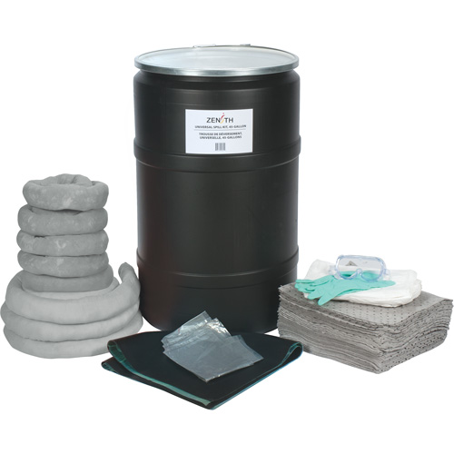Trousse de lutte contre les d&eacute;versements, Universel, Baril, Absorbance de 55 gal. US Groupe Belzile Dickner