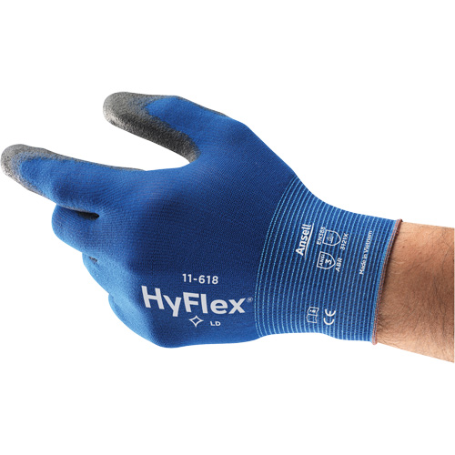 Hyflex &reg; 11-618 Gloves, 6, Polyurethane Coating, 18 Gauge, Nylon Shell Groupe Belzile Dickner