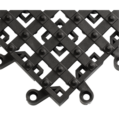 Tapis ErgoDeck avec crampons antid&eacute;rapants int&eacute;gr&eacute;s No 553, PVC, 1-1/2' la c, 1-1/2' lo, 7/8" &eacute;paisseur, Noir Groupe Belzile Dickner
