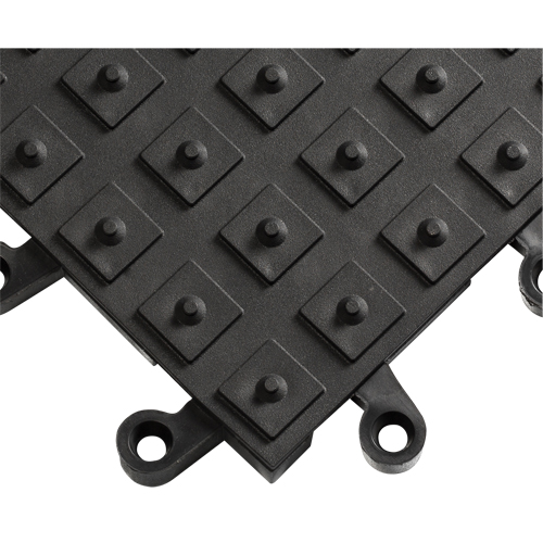 Tapis ErgoDeck avec crampons antid&eacute;rapants int&eacute;gr&eacute;s No 552, PVC, 1-1/2' la c, 1-1/2' lo, 7/8" &eacute;paisseur, Noir Groupe Belzile Dickner