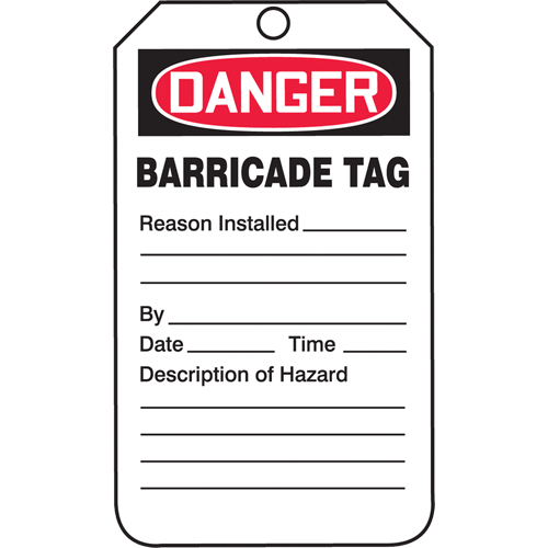 Safety Tags, Plastic, 3-3/8" W x 5-3/4" H, English Groupe Belzile Dickner