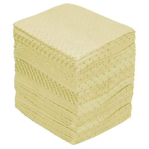 Industrial-Grade Fine Fibre Sorbent Pads, Hazmat, 15" x 17", 35 Gal. Absorbancy Groupe Belzile Dickner