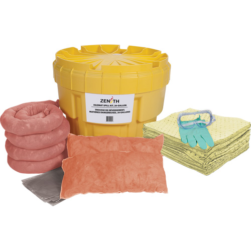 Trousse de lutte contre les d&eacute;versements, Mati&egrave;res dangereuses, Overpack/Baril de r&eacute;cup&eacute;ration, Absorbance de 20 gal. US Groupe Belzile Dickner