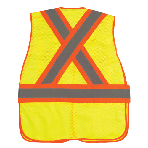 Veste d'arpenteur haute visibilit&eacute;, conforme &agrave; la CSA, Jaune lime haute visibilit&eacute;, Moyen, Polyester Groupe Belzile Dickner