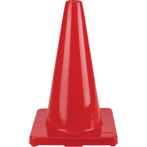C&ocirc;ne de couleur pour la signalisation, 18", Rouge Groupe Belzile Dickner