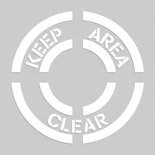 Pochoirs de marquage du sol - Keep Area Clear, Pictogramme, 20" x 20" Groupe Belzile Dickner