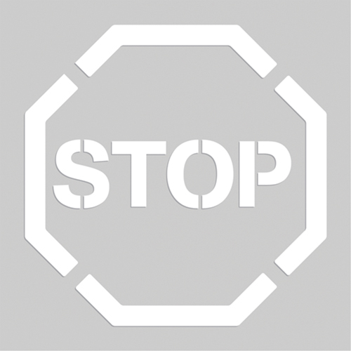 Pochoirs de marquage du sol - Stop, Pictogramme, 20" x 20" Groupe Belzile Dickner