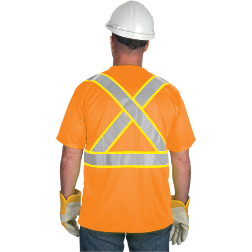 T-shirt conforme &agrave; la CSA, Polyester, Moyen, Orange Groupe Belzile Dickner
