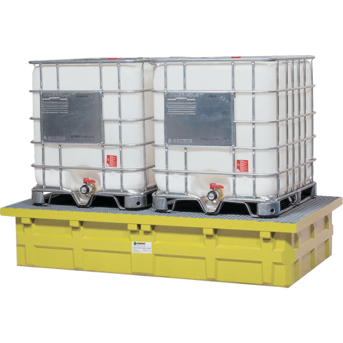GRV double &agrave; dessus bas avec drain, Capacit&eacute; de d&eacute;versement 385 gal. US, 110" x 55" x 20" Groupe Belzile Dickner